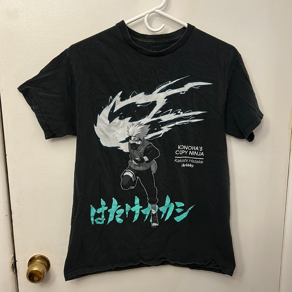 Naruto T-shirt Black ~18” pit to pit